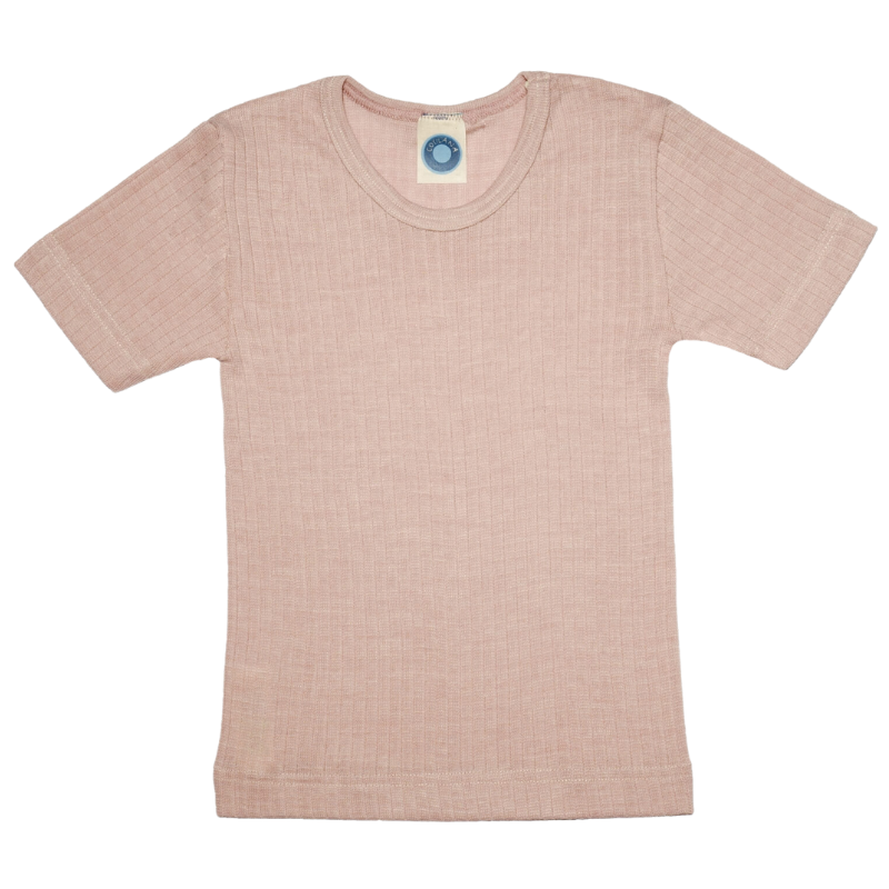 Cosilana wol/zijde/katoen t-shirt  – Roze