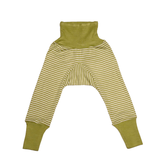 Cosilana wol/zijde baby broekje - Green / Nature