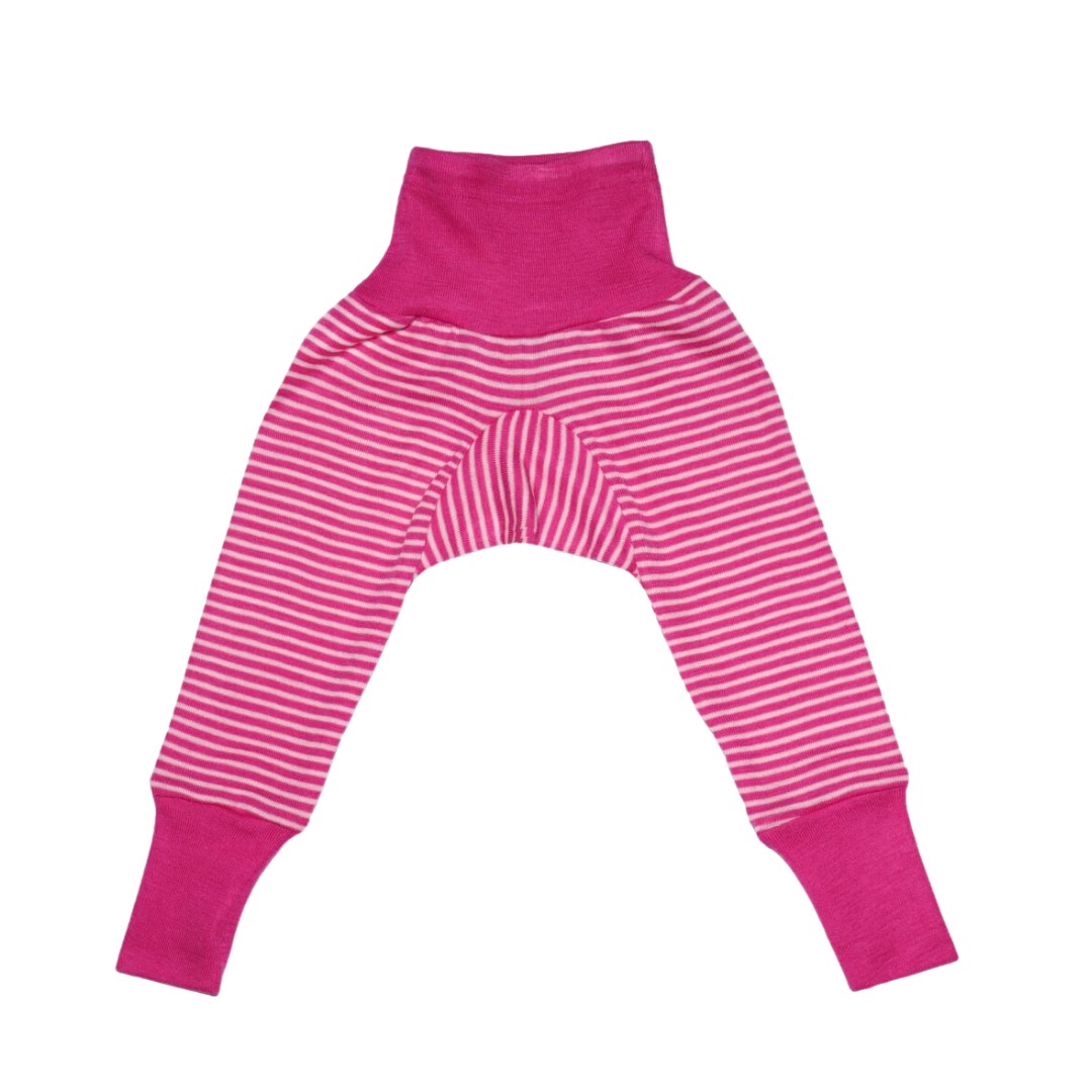 Cosilana wol/zijde baby broekje - Pink / Nature