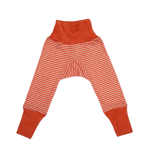 Cosilana wol/zijde baby broekje - Saffron / Nature