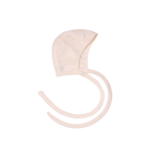 Cosilana wol/zijde strikmutsje - Naturel