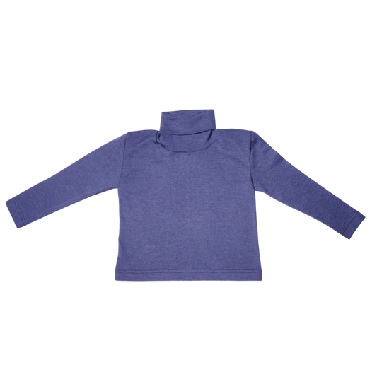 Cosilana Wolle/Seide/Baumwolle Longsleeve - Blau