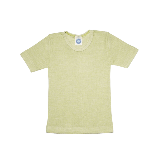 Cosilana T-Shirt Wolle/Seide/Baumwolle – Gelb