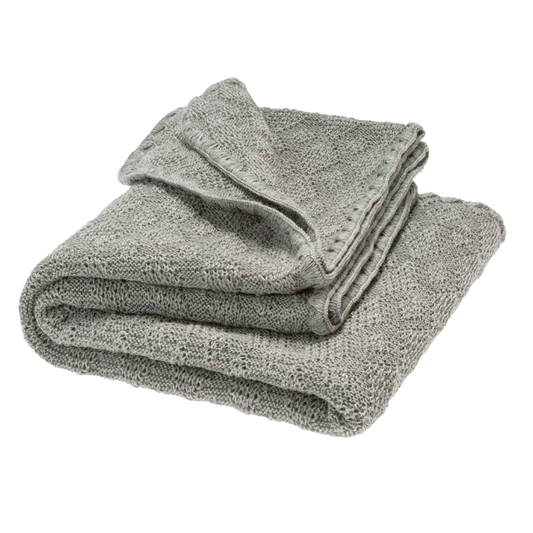 Disana Babydecke aus Wolle – Grau