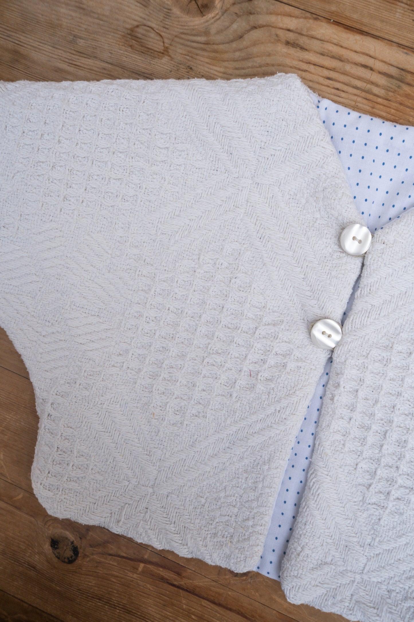 Floortje Elisabeth Ayla jasje baby - Off White Blanket - 6-14 maanden