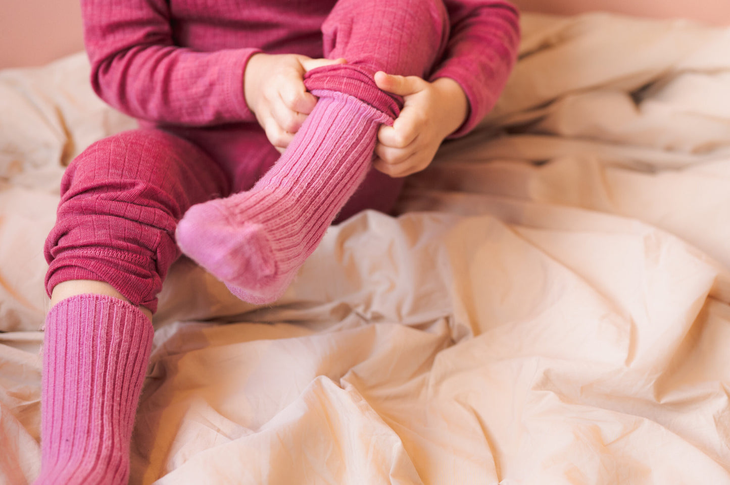 Merino wool socks - pink