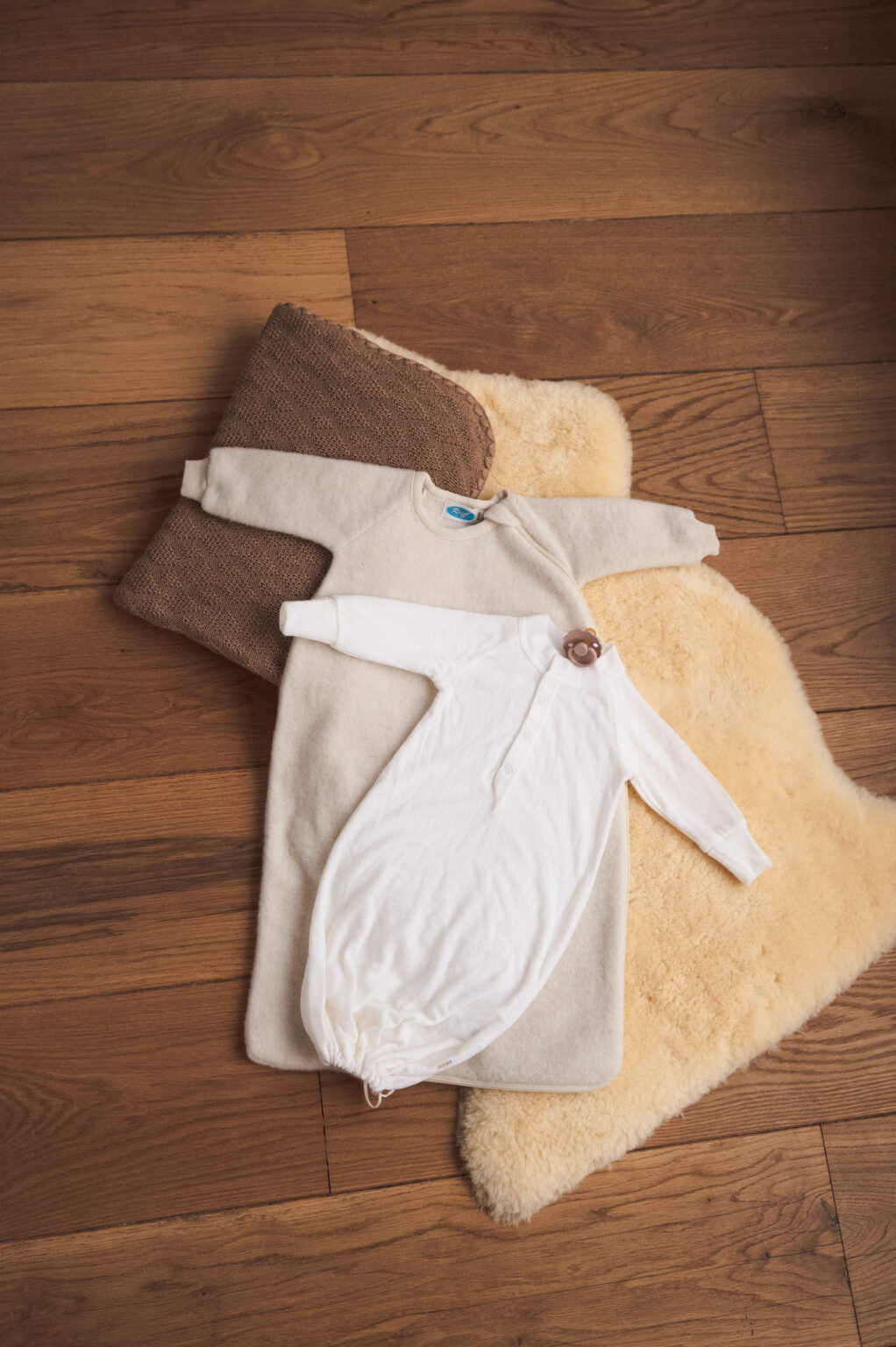 Joha merino wollen babyslaapzak – Naturel