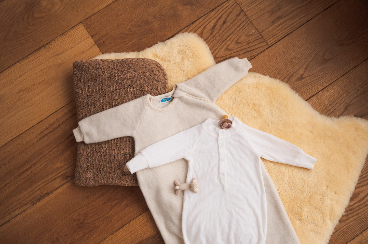 Joha merino wollen babyslaapzak – Naturel