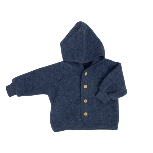 Engel Natur wolfleece jasje - Blue melange