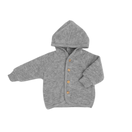 Engel Natur wolfleece jasje - Light Grey Melange