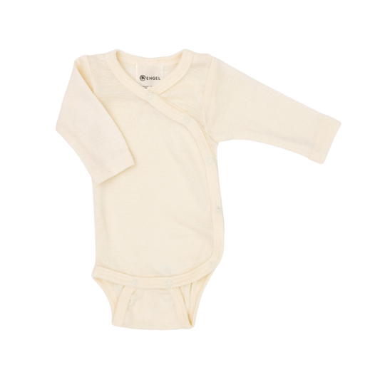 Engel Natur wol/zijde prematuur wikkelromper - Natural