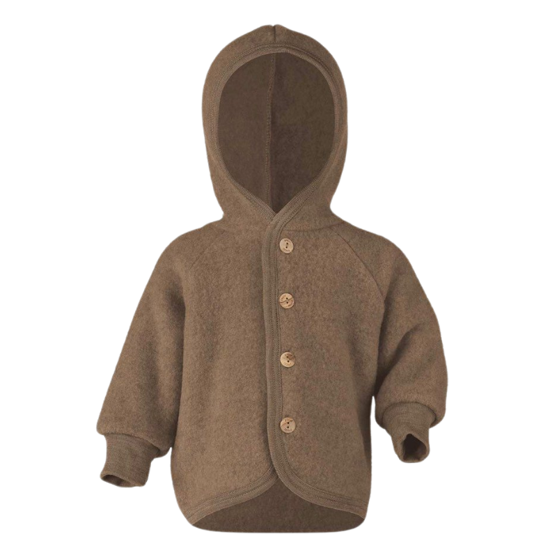 Engel Natur merino wolfleece jasje - Walnut