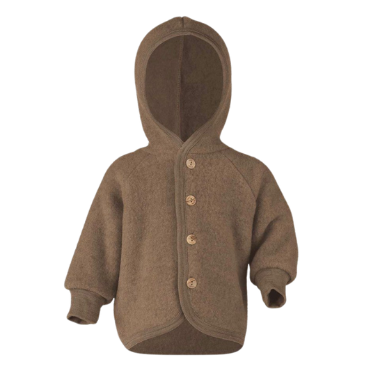 Engel Natur merino wolfleece jasje - Walnut