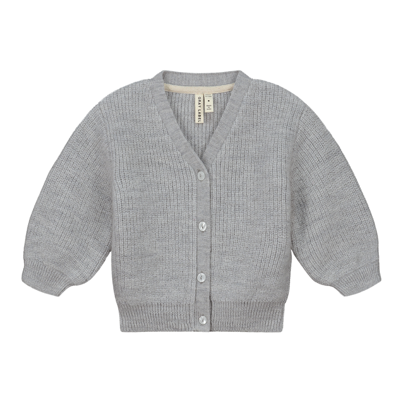 Gray Label gebreid wollen baby vest - Grey Melange