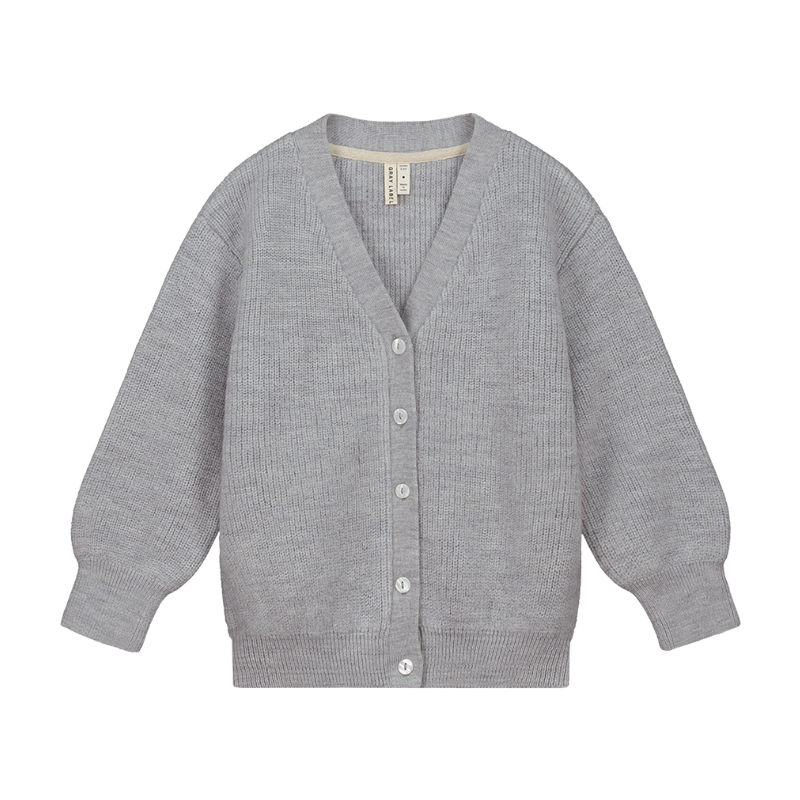 Gray Label gebreid wollen kindervest - Grey Melange