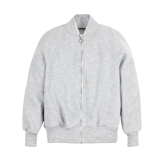 HALFEN unisex bomberjack gekookte wol - Grey
