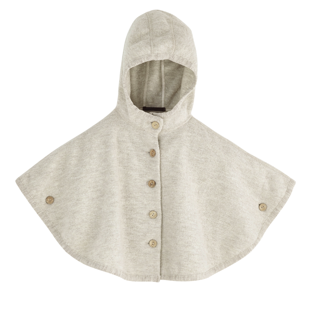 HALFEN poncho gekookte wol - Nature