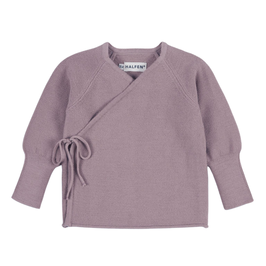 HALFEN wollen wikkelvestje - Mauve