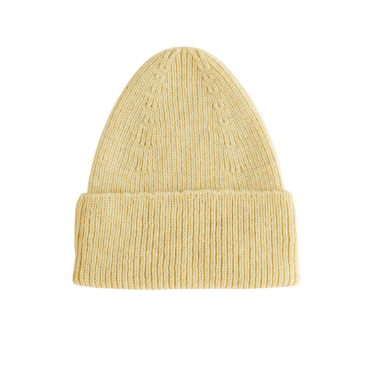 Hvid beanie Fonzie adult - Light Yellow