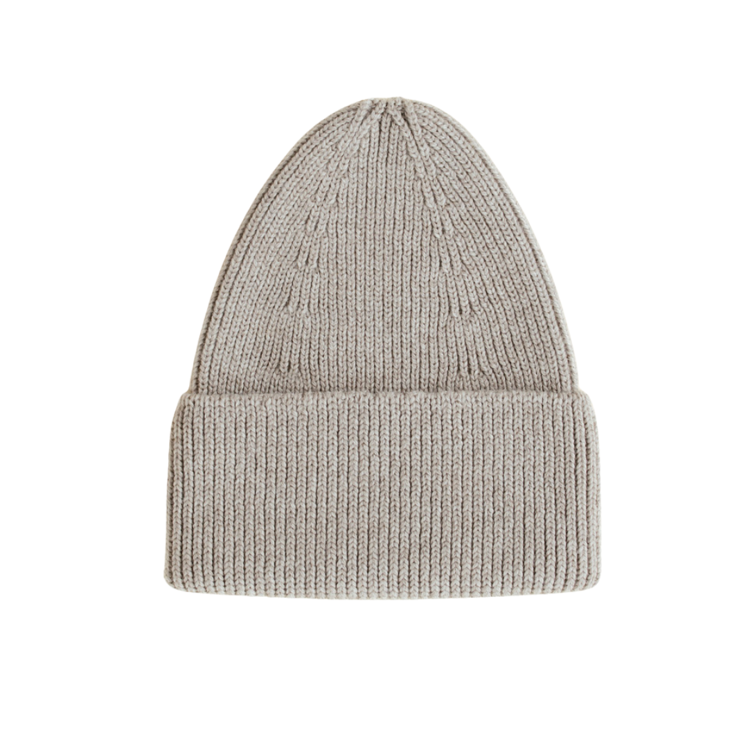 Hvid beanie Fonzie adult - Pebble