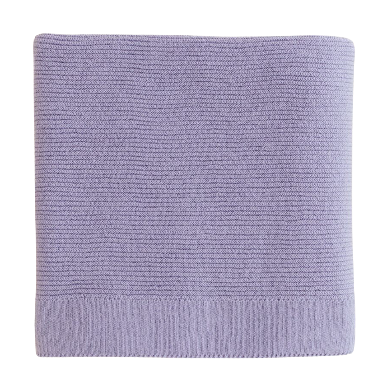 Hvid blanket Gust - Lilac