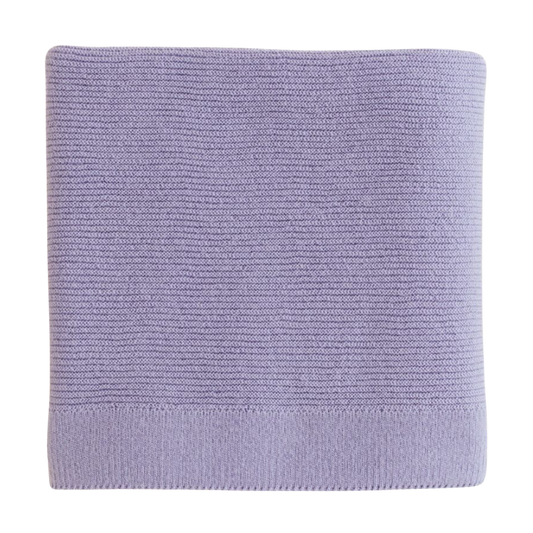 Hvid blanket Gust - Lilac