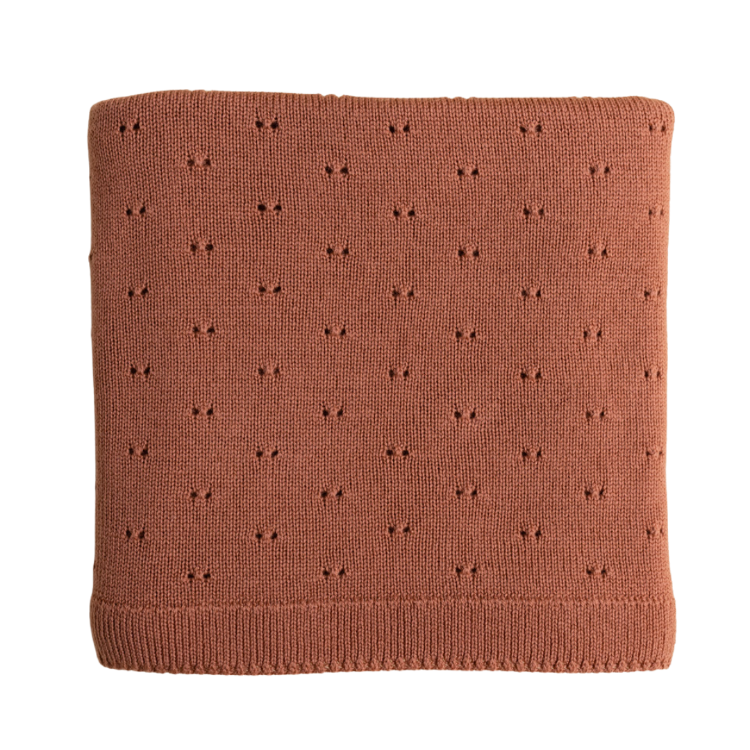 Hvid blanket Bibi - Brick
