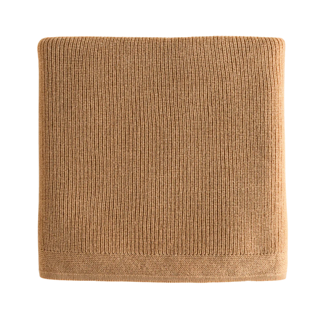 Hvid deken Felix - Ochre