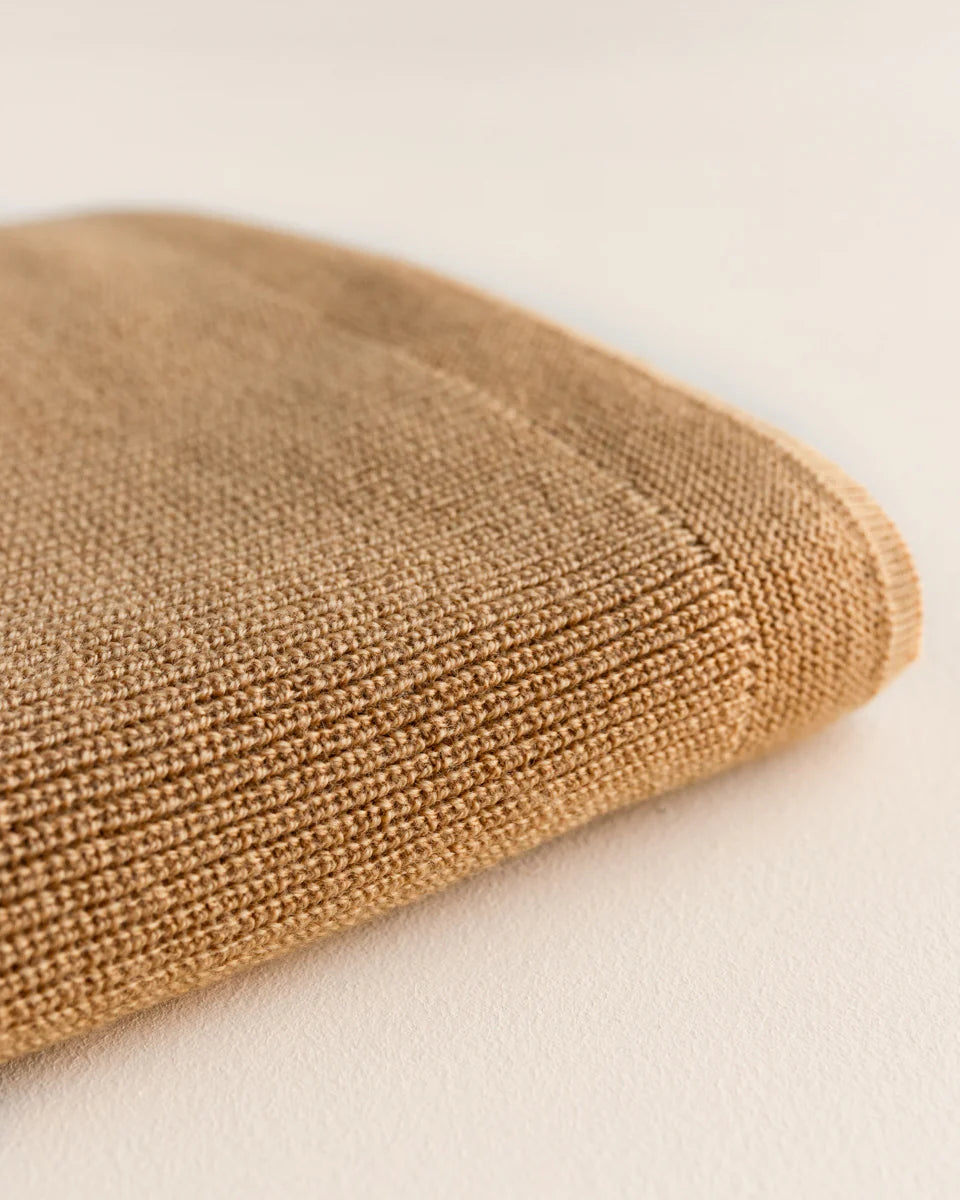 Hvid deken Felix - Ochre