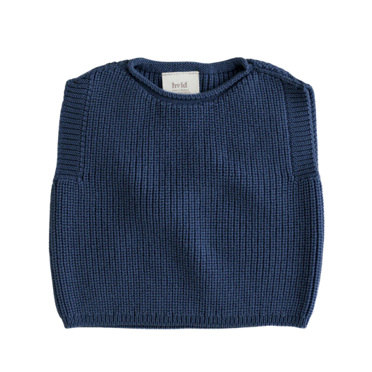 Hvid vest Harvey baby - Blue