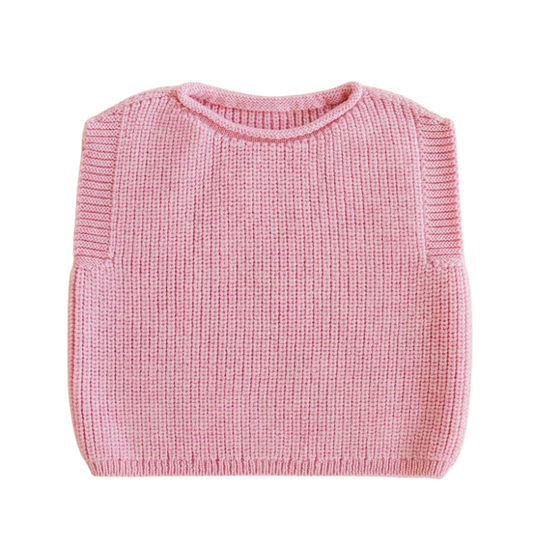 Hvid vest Harvey baby - Cotton candy