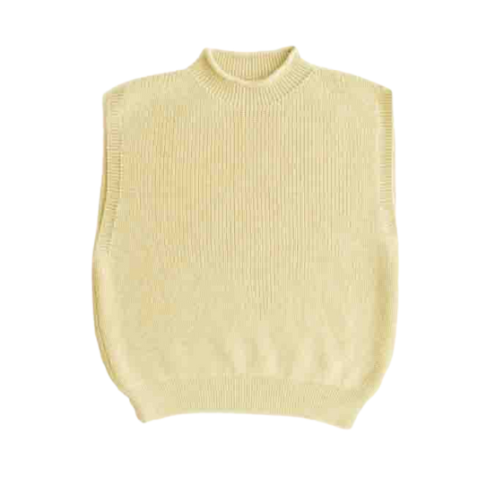 Hvid vest Helle - Light yellow