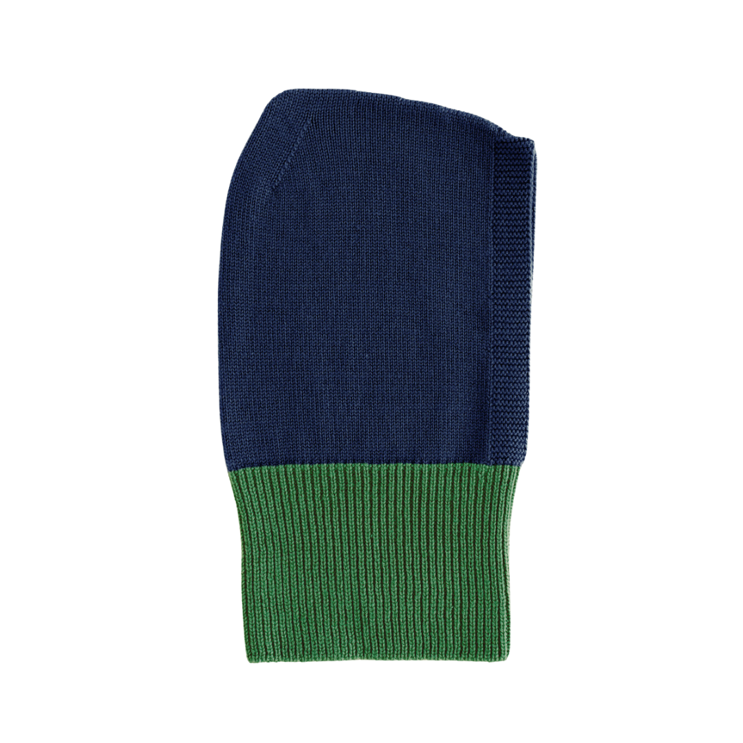 Hvid balaclava Eddy - Blue / Grass