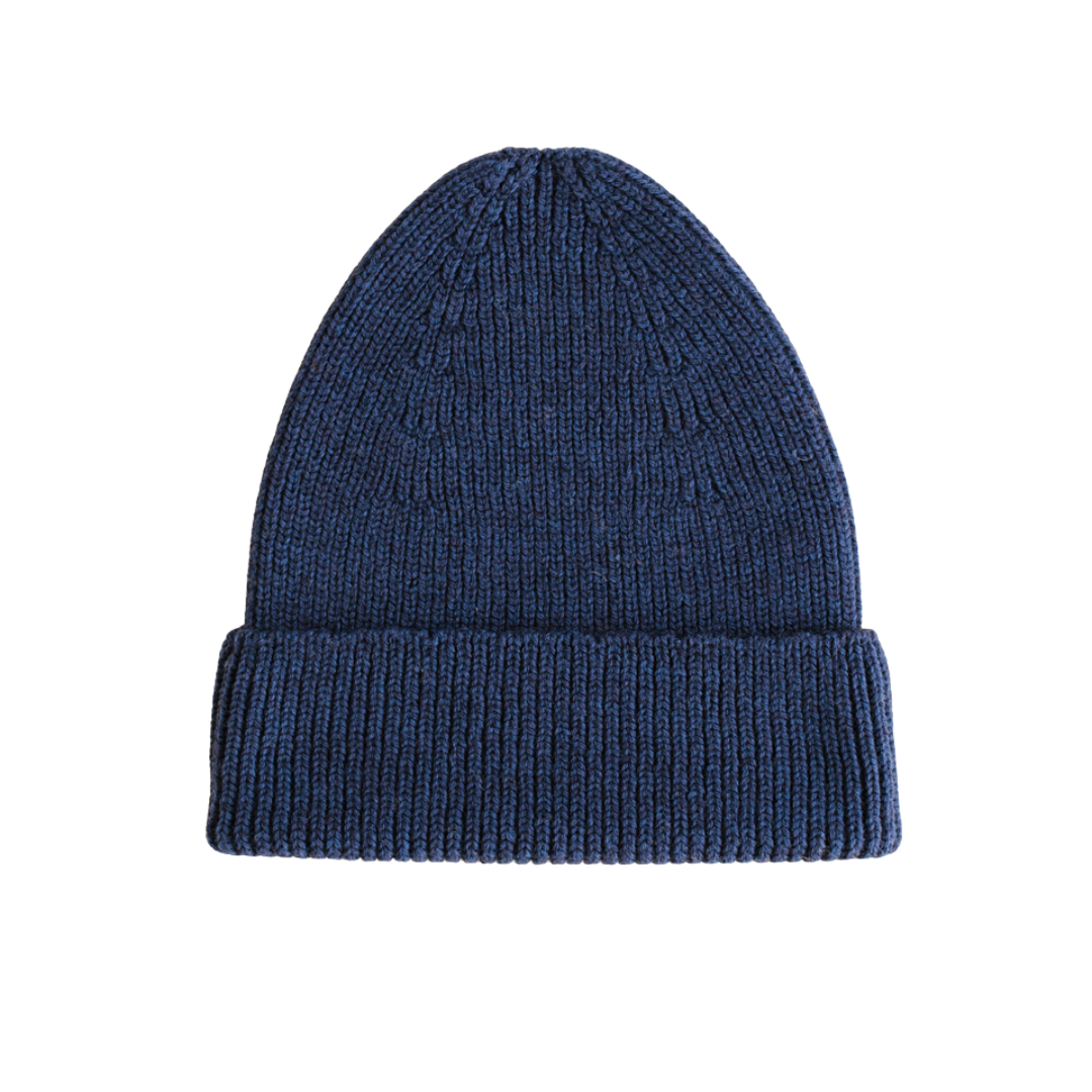Hvid beanie Fonzie kids - Blue