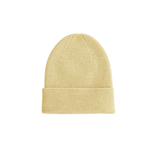 Hvid Beanie Fonzie Neugeborenen - Creme