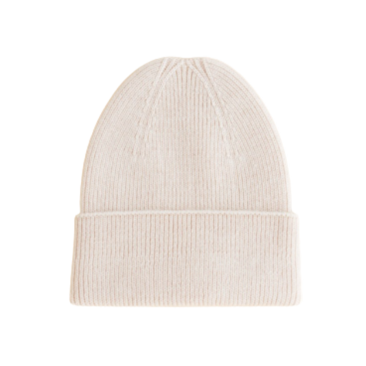 Hvid beanie Fonzie newborn - Cream