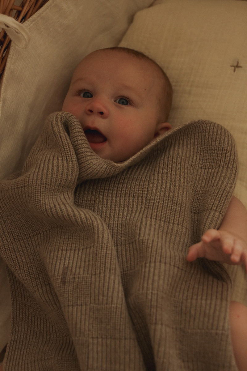 Hvid deken Ivy - Pebble