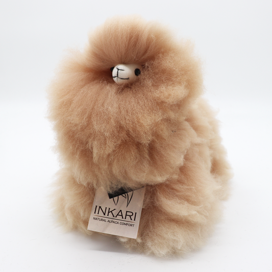 Inkari Alpaka Kuscheltier klein Natur - Sandstein