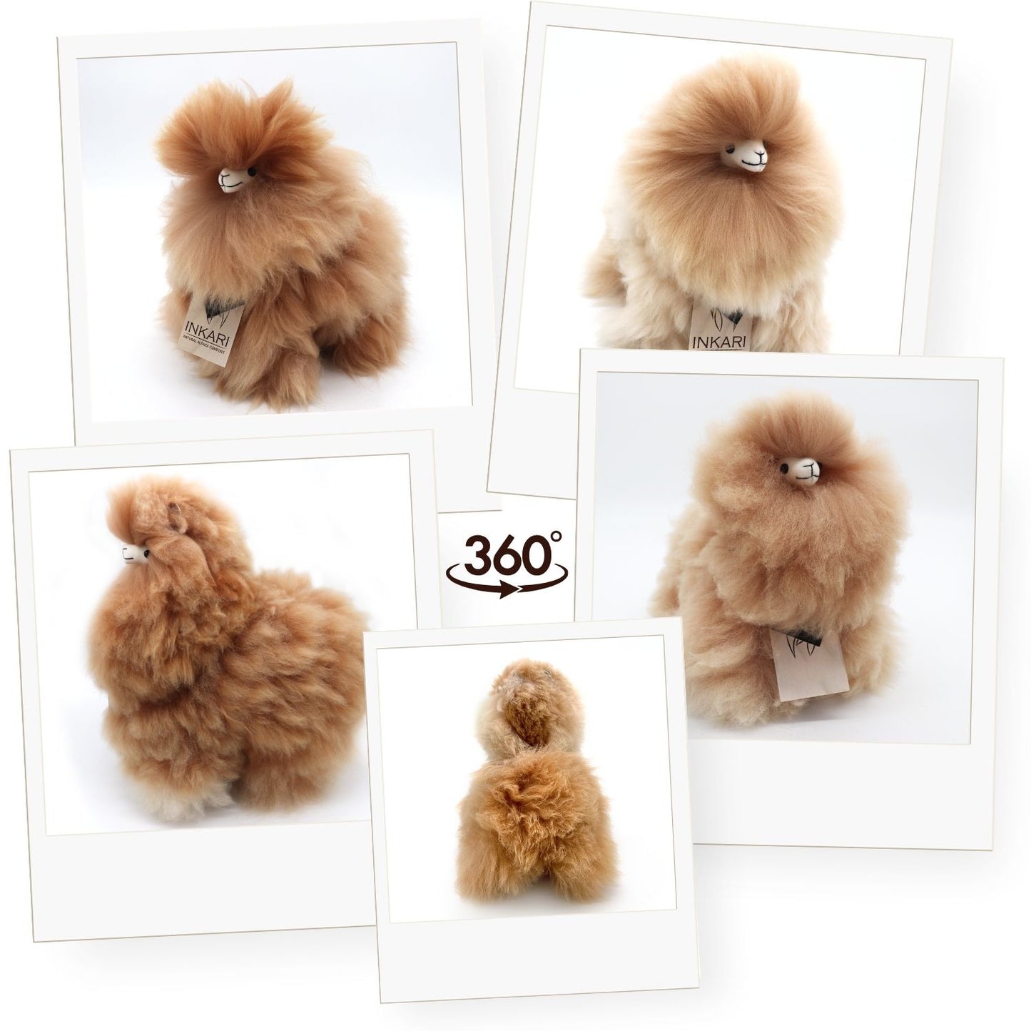 Inkari alpaca knuffel small monsterfluff - Sandstone