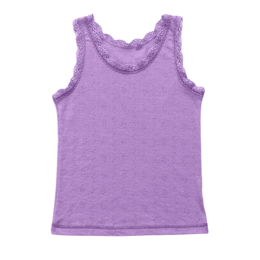 Joha wol/zijde hemd meisjes – Purple