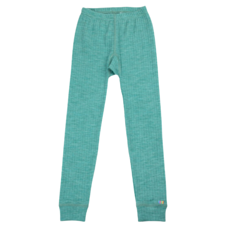 Joha merino wollen legging - Colourfull green