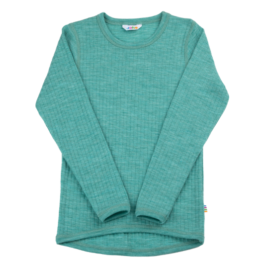 Joha merino wollen longsleeve - Colourfull green