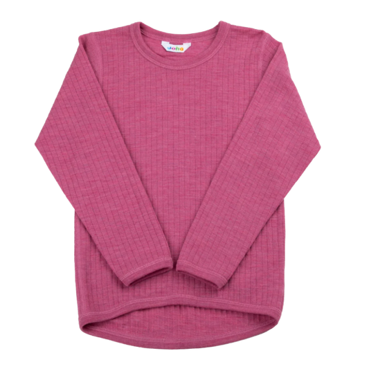 Joha merino wollen longsleeve - Raspberry