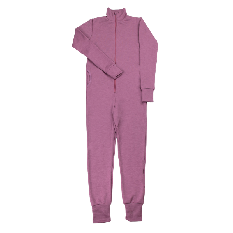 Joha merino wollen jumpsuit dames - Grape nectar