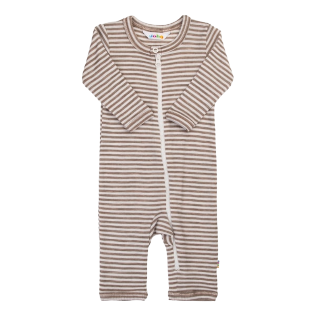 Joha Woll-/Seiden-Jumpsuit - Dunkelbeige