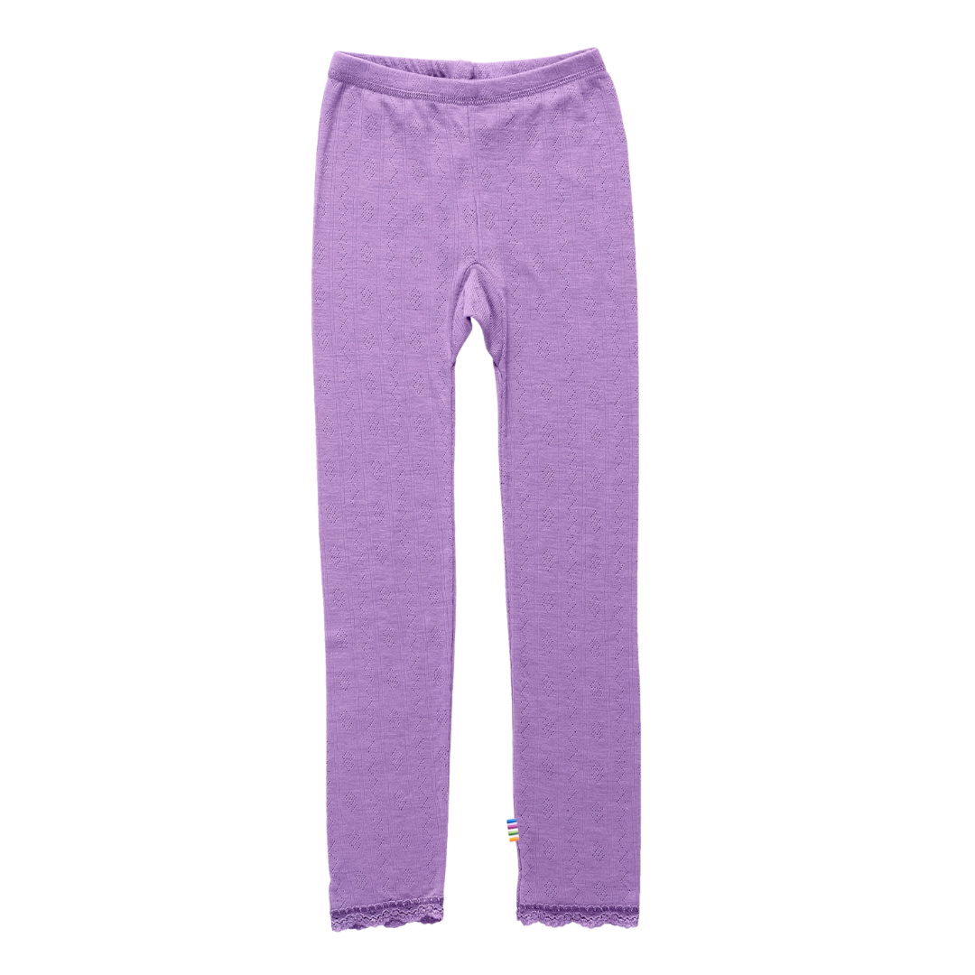 Joha wol/zijde legging pointelle - Purple
