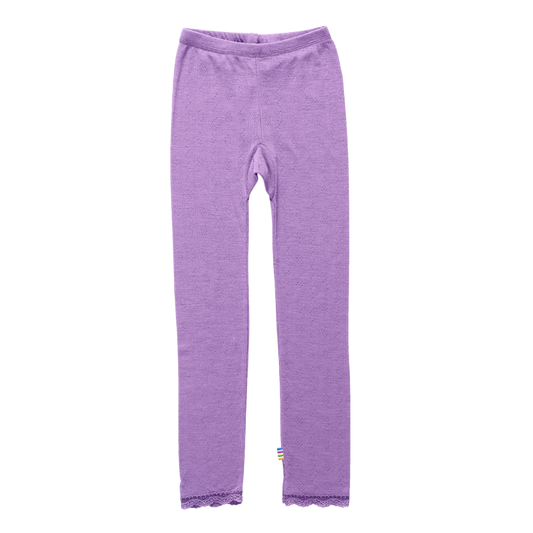 Joha wol/zijde legging pointelle - Purple