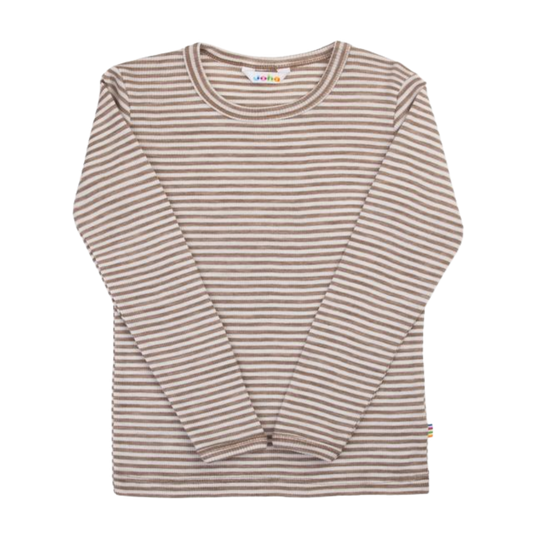 Joha wol/zijde longsleeve - Dark Beige