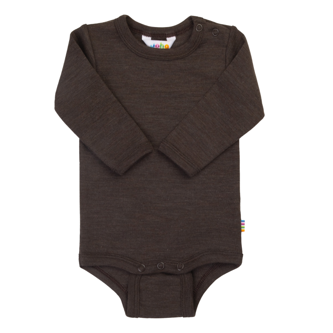 Joha wol/zijde romper - Dark Brown