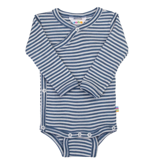 Joha wol/zijde wikkelromper - Blue